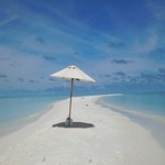Maledivy na pláži